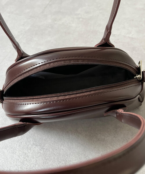 Chez toi（シェトワ）の「コンパクトラウンドBAG（トートバッグ・レディース・ボルドー/キャメル/ブラック・FREE）」の13枚目の写真