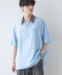 RAGEBLUE | ハーフジップ/ワンポイント刺繍オーバーサイズシャツ(シャツ/ブラウス)