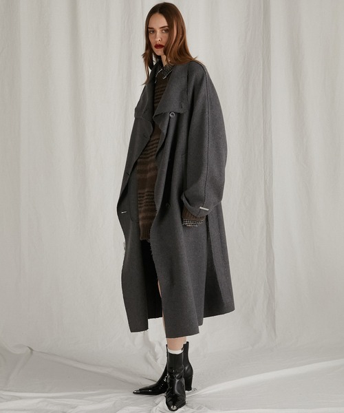 PRANK PROJECT（プランクプロジェクト）の「ハイネックコート / High Neck Coat（その他アウター・レディース・ブラック/グレー・FREE）」の21枚目の写真