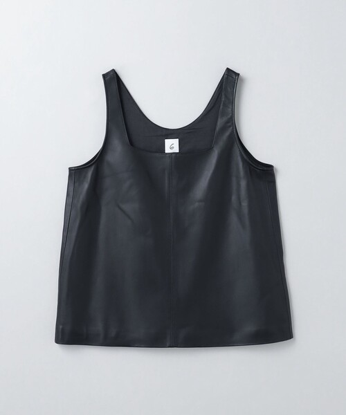 6(ROKU)レザータンクトップ　ベスト 6（ロク）の「＜6(ROKU)＞レザー タンクベスト（ベスト）」 - WEAR
