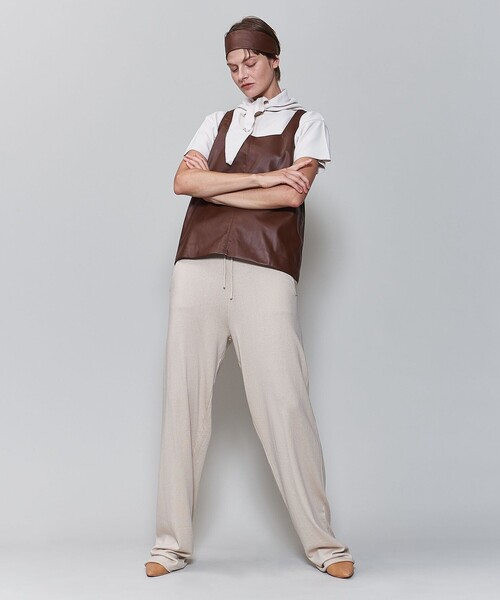 6(ROKU)レザータンクトップ　ベスト 6（ロク）の「＜6(ROKU)＞レザー タンクベスト（ベスト）」 - WEAR