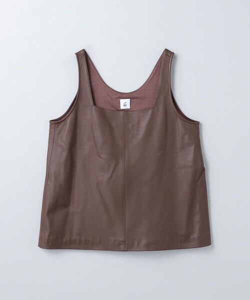 6(ROKU)レザータンクトップ　ベスト 6（ロク）の「＜6(ROKU)＞レザー タンクベスト（ベスト）」 - WEAR