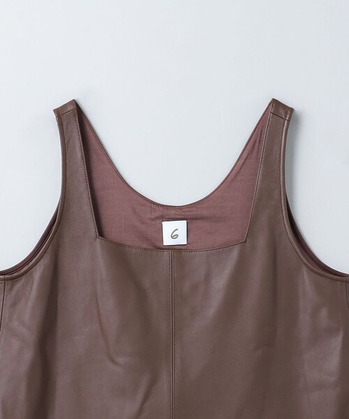 6（ロク）の「＜6(ROKU)＞レザー タンクベスト（ベスト）」 - WEAR