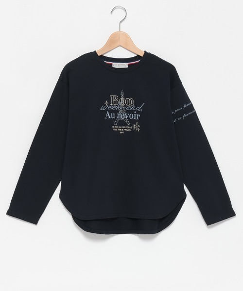 ポンポネット新品タグ付きエッフェルロゴロングTシャツ150 ポンポネット新品タグ付きエッフェルロゴロングTシャツ150