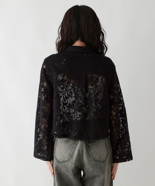 RAGEBLUE（レイジブルー）の「Wジップ/レースショートシャツ（シャツ/ブラウス・レディース・ホワイト/ブラック・FREE）」の20枚目の写真