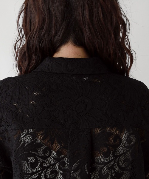 RAGEBLUE（レイジブルー）の「Wジップ/レースショートシャツ（シャツ/ブラウス・レディース・ホワイト/ブラック・FREE）」の19枚目の写真