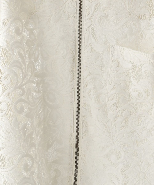 RAGEBLUE（レイジブルー）の「Wジップ/レースショートシャツ（シャツ/ブラウス・レディース・ホワイト/ブラック・FREE）」の13枚目の写真