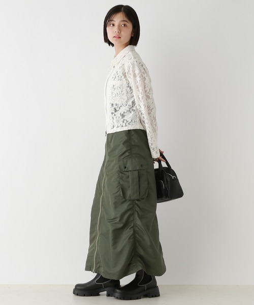 RAGEBLUE（レイジブルー）の「Wジップ/レースショートシャツ（シャツ/ブラウス・レディース・ホワイト/ブラック・FREE）」の22枚目の写真