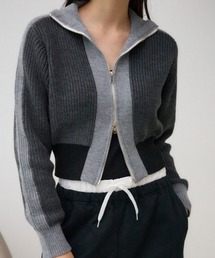 AZUL by moussy | ニットトラックジャケット(ブルゾン)