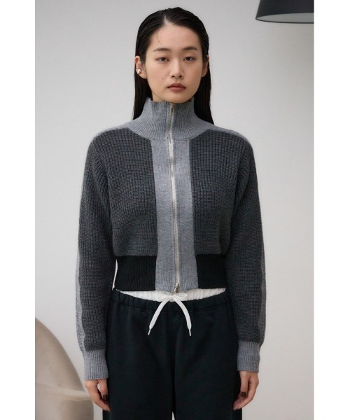 AZUL by moussy（アズールバイマウジー）の「ニットトラックジャケット（ブルゾン・レディース・アイボリー/グレー/ブルー・FREE）」の17枚目の写真