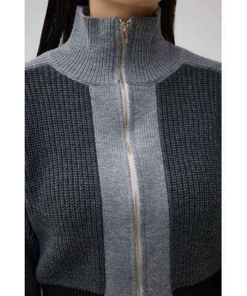 AZUL by moussy（アズールバイマウジー）の「ニットトラックジャケット（ブルゾン・レディース・アイボリー/グレー/ブルー・FREE）」の20枚目の写真