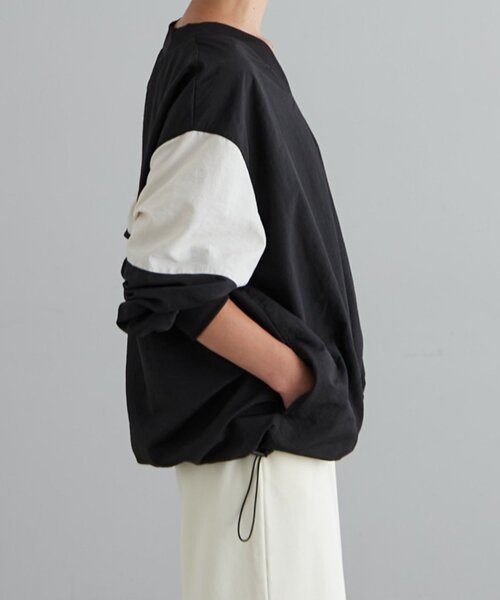 【セール】ナイロンVネックピステ（シャツ/ブラウス）｜earthy（アーシー）