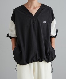 earthy | ナイロンVネックピステ(シャツ/ブラウス)