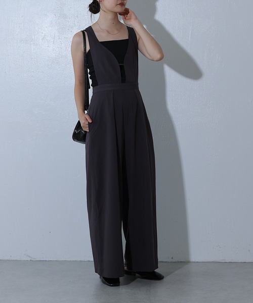 COLONY 2139（コロニートゥーワンスリーナイン）の「TRツイルオールインワン（つなぎ/オールインワン・レディース・グレー/ブラック・FREE）」の7枚目の写真