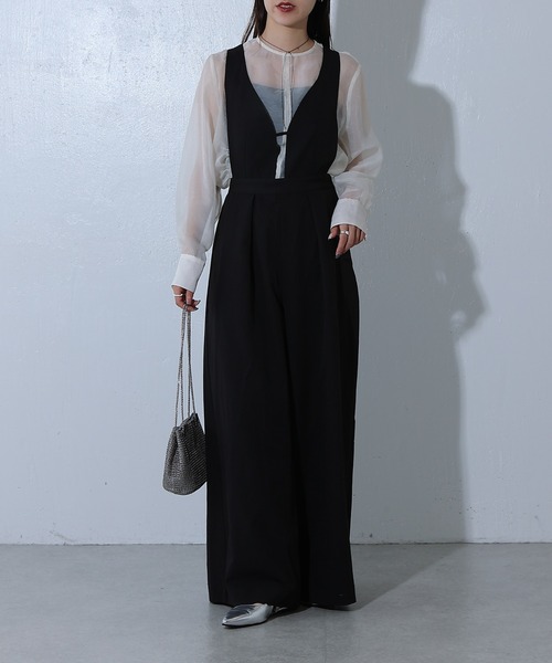 COLONY 2139（コロニートゥーワンスリーナイン）の「TRツイルオールインワン（つなぎ/オールインワン・レディース・グレー/ブラック・FREE）」の3枚目の写真