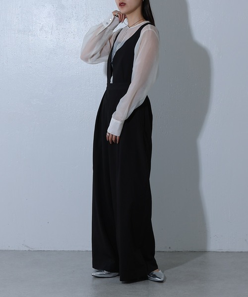 COLONY 2139（コロニートゥーワンスリーナイン）の「TRツイルオールインワン（つなぎ/オールインワン・レディース・グレー/ブラック・FREE）」の5枚目の写真