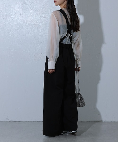 COLONY 2139（コロニートゥーワンスリーナイン）の「TRツイルオールインワン（つなぎ/オールインワン・レディース・グレー/ブラック・FREE）」の6枚目の写真