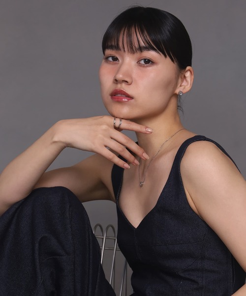 LHME(エルエイチエムイー)の「【WEB限定】“Moment”ハートストーンピアス/クリア/サージカルステンレス(金属アレルギー対応)【LHME / エルエイチエムイー】(ピアス(両耳用)・レディース・シルバー/ゴールド・ONE SIZE)」の11枚目の写真