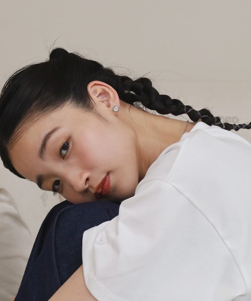 LHME(エルエイチエムイー)の「【WEB限定】“Moment”ハートストーンピアス/クリア/サージカルステンレス(金属アレルギー対応)【LHME / エルエイチエムイー】(ピアス(両耳用)・レディース・シルバー/ゴールド・ONE SIZE)」の17枚目の写真