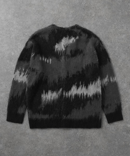 MONO-MART(モノマート)の「アブストラクトシャギーモヘアライク ルーズニットカーディガン(カーディガン/ボレロ・メンズ・グレー/ブラウン/ダークネイビー/ブラック・L/M)」の19枚目の写真