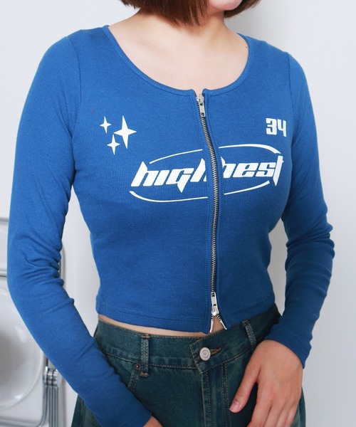 sevens(セブンズ)の「【sevens】オーロラロゴちびロンティ(Tシャツ/カットソー・レディース・ブラック/ブルー/チャコールグレー/ボルドー・FREE)」の6枚目の写真