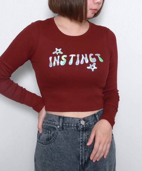 sevens(セブンズ)の「【sevens】オーロラロゴちびロンティ(Tシャツ/カットソー・レディース・ブラック/ブルー/チャコールグレー/ボルドー・FREE)」の10枚目の写真
