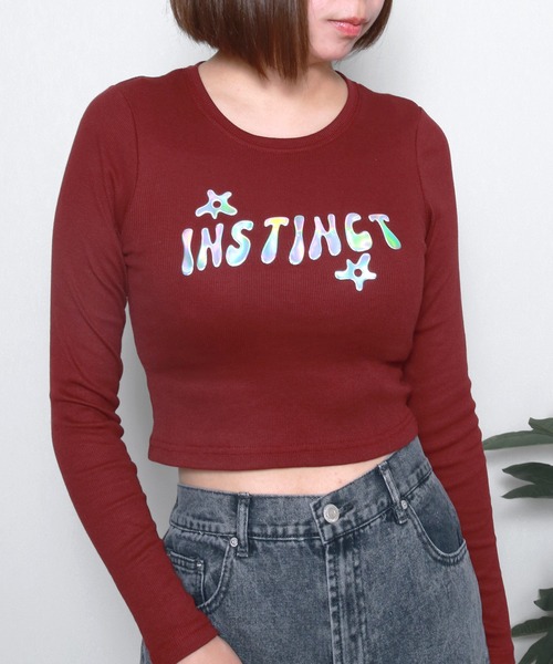 sevens(セブンズ)の「【sevens】オーロラロゴちびロンティ(Tシャツ/カットソー・レディース・ブラック/ブルー/チャコールグレー/ボルドー・FREE)」の12枚目の写真