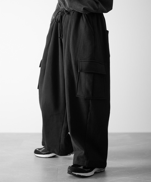 【RUUBON】裏起毛スウェットカーゴパンツ RUUBON】brushed lining sweat cargo pants / 裏起毛スウェット