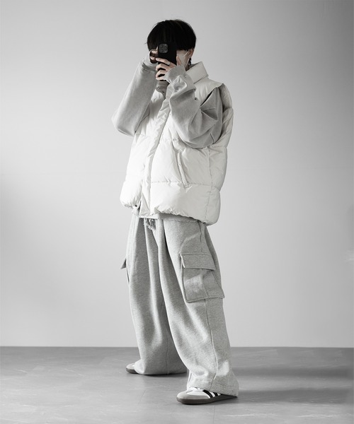RUUBON】brushed lining sweat cargo pants / 裏起毛スウェット