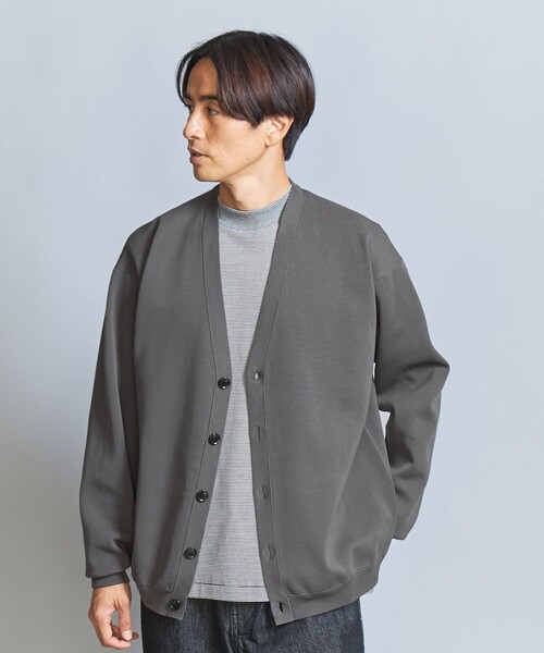BEAUTY&YOUTH UNITED ARROWS（ビューティーアンドユースユナイテッドアローズ）の「モダン ミラノリブ Vネック カーディガン ‐ウォッシャブル‐（カーディガン/ボレロ・メンズ・オレンジ系その他/グレー/ブラック・S/M/L/XL）」の9枚目の写真