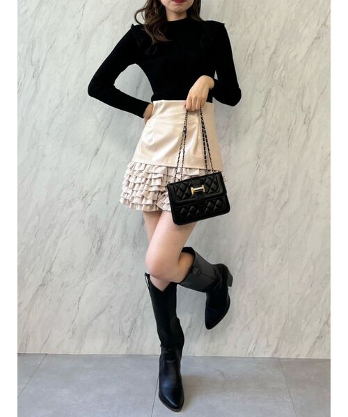 dazzlin（ダズリン）の「バックオープンフリルニットプルオーバー（ニット/セーター・レディース・ブラック/オフホワイト/グレー/ピンク・FREE）」の17枚目の写真