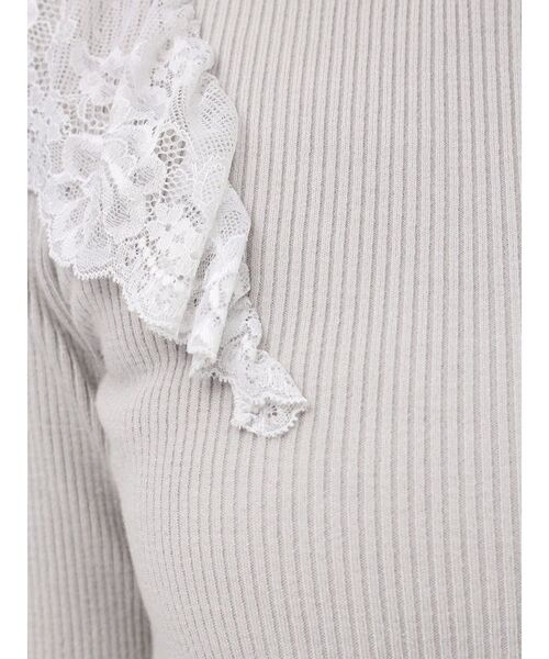 dazzlin（ダズリン）の「バックオープンフリルニットプルオーバー（ニット/セーター・レディース・ブラック/オフホワイト/グレー/ピンク・FREE）」の16枚目の写真