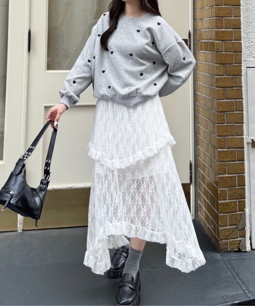 nemne store(ネンネストア)の「《Delfy》ハートポンチスウェット(スウェット・レディース・ブラック/ブラウン/グレー・フリー)」の14枚目の写真