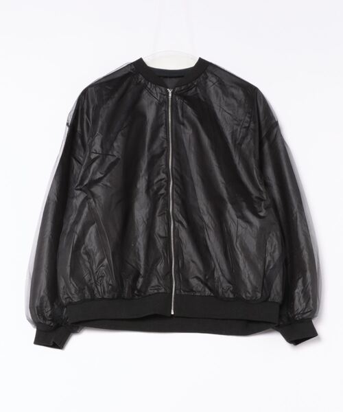 MAISON BREEZE reveur（メゾンブリーズレヴール）の「【MAISON BREEZE reveur】チュールドッキングブルゾン MA-1 ジャケット　DTK（ブルゾン・レディース・チャコールグレー/ブラック/アイボリー・FREE）」の21枚目の写真