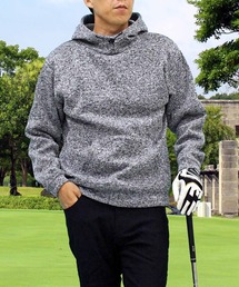 セール】ゴルフウェア 裏起毛ニットフリース ハイネックプルパーカー