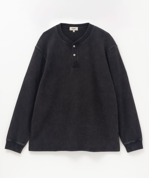 Mac-House(マックハウス)の「GOODCREW ワッフルヘンリーロングスリーブT(Tシャツ/カットソー・メンズ・ブラック/グレー/ネイビー・M/L/XL)」の6枚目の写真