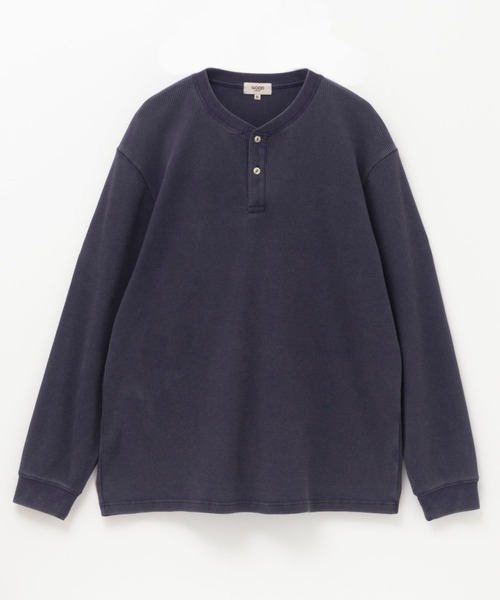 Mac-House(マックハウス)の「GOODCREW ワッフルヘンリーロングスリーブT(Tシャツ/カットソー・メンズ・ブラック/グレー/ネイビー・M/L/XL)」の8枚目の写真