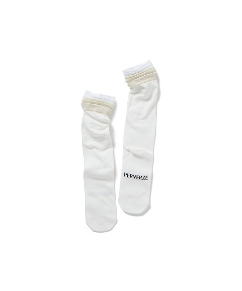 PERVERZE(パーバーズ)の「Step Sox(ソックス/靴下・レディース・ブラック/ホワイト・FREE)」の1枚目の写真