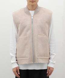 417 EDIFICE | フェイクムートンワークベスト(ムートンコート)