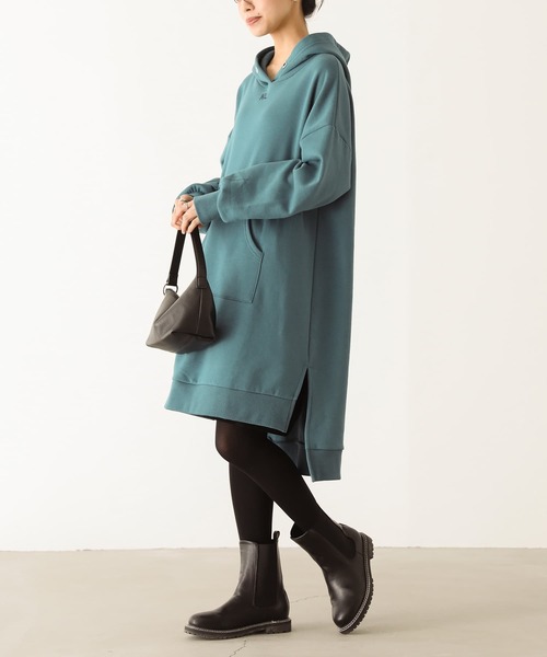 n'OrLABEL（ノアールレーベル）の「『裏起毛フードワンピース』（ワンピース・レディース・ブラック/ブルーグリーン/アイボリー・FREE）」の17枚目の写真
