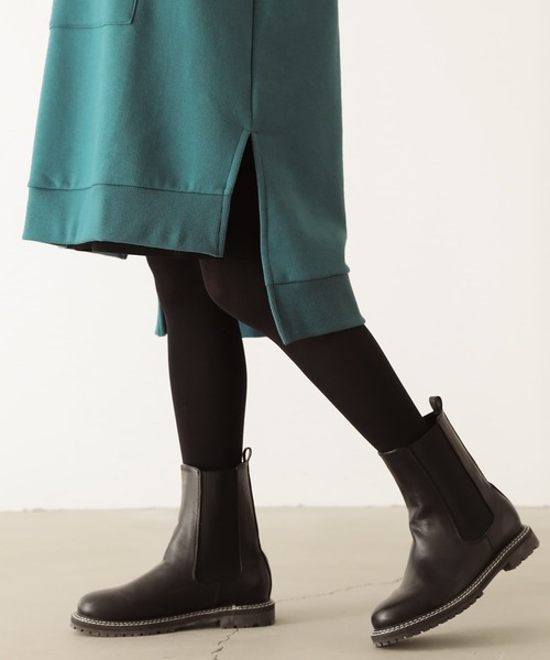 n'OrLABEL（ノアールレーベル）の「『裏起毛フードワンピース』（ワンピース・レディース・ブラック/ブルーグリーン/アイボリー・FREE）」の20枚目の写真