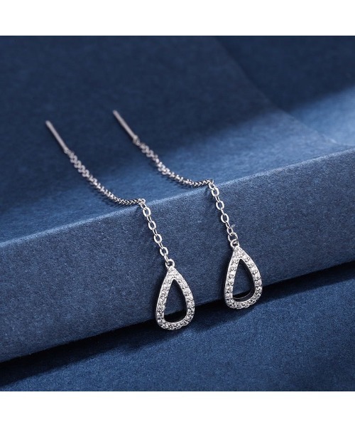 Sakka(サッカ)の「ハート・ラインストーン チェーンピアス silver925post(ピアス(両耳用)・レディース・シルバー/ゴールド系その他/シルバー系その他/ゴールド・FREE)」の1枚目の写真