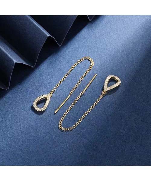 Sakka(サッカ)の「ハート・ラインストーン チェーンピアス silver925post(ピアス(両耳用)・レディース・シルバー/ゴールド系その他/シルバー系その他/ゴールド・FREE)」の7枚目の写真