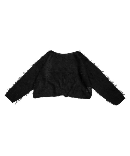 antiqua(アンティカ)の「フリンジシアーニット(ニット/セーター・レディース・ブルー/レッド/ダークグレー/ブラック・ONESIZE)」の18枚目の写真