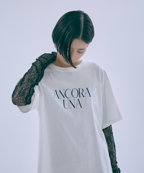 EN NEUME(エンノイム)の「Logo Printed Tee(Tシャツ/カットソー・レディース・ライトベージュ/オフホワイト/ブラウン・FREE)」の22枚目の写真