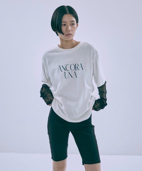 EN NEUME(エンノイム)の「Logo Printed Tee(Tシャツ/カットソー・レディース・ライトベージュ/オフホワイト/ブラウン・FREE)」の19枚目の写真
