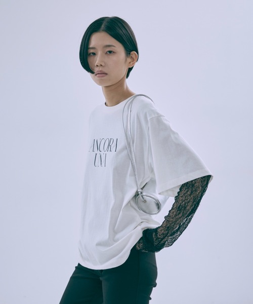 EN NEUME(エンノイム)の「Logo Printed Tee(Tシャツ/カットソー・レディース・ライトベージュ/オフホワイト/ブラウン・FREE)」の17枚目の写真