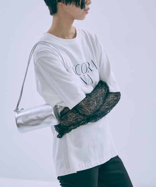 EN NEUME(エンノイム)の「Logo Printed Tee(Tシャツ/カットソー・レディース・ライトベージュ/オフホワイト/ブラウン・FREE)」の21枚目の写真