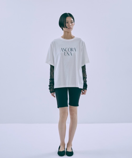 EN NEUME(エンノイム)の「Logo Printed Tee(Tシャツ/カットソー・レディース・ライトベージュ/オフホワイト/ブラウン・FREE)」の16枚目の写真