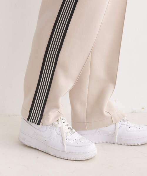 OMNES(オムネス)の「ダンボールニットライン入りトラックパンツ(スウェットパンツ・レディース・グリーン/ベージュ/ブラック・LARGE/MEDIUM)」の13枚目の写真